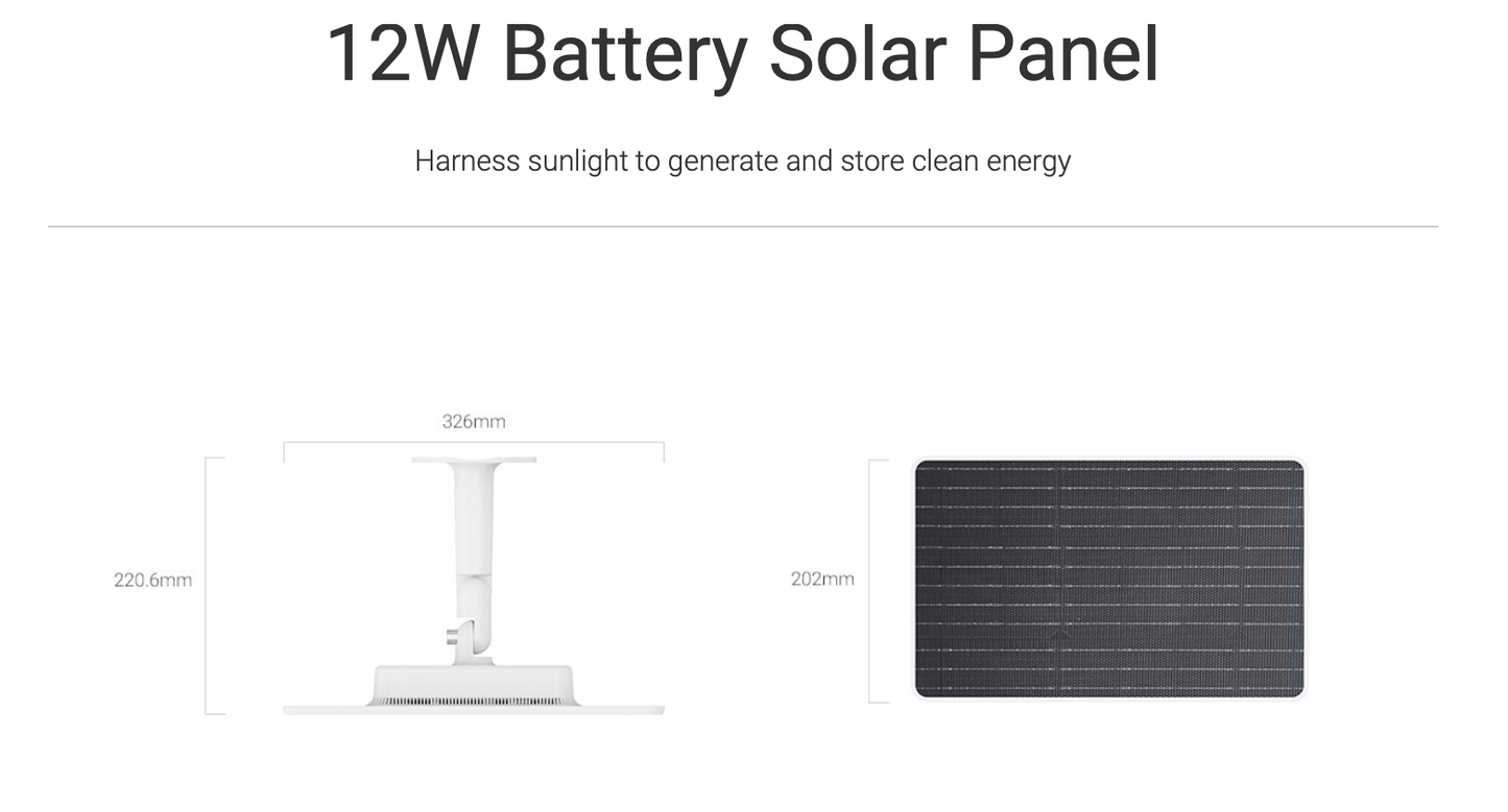EZVIZ 12W Battery Solar Panel