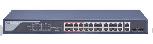 DS-3E0326P-E(B) EOL   24 Port Fast Ethernet Unmanaged POE Switch EOL