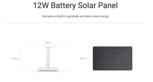 EZVIZ 12W Battery Solar Panel